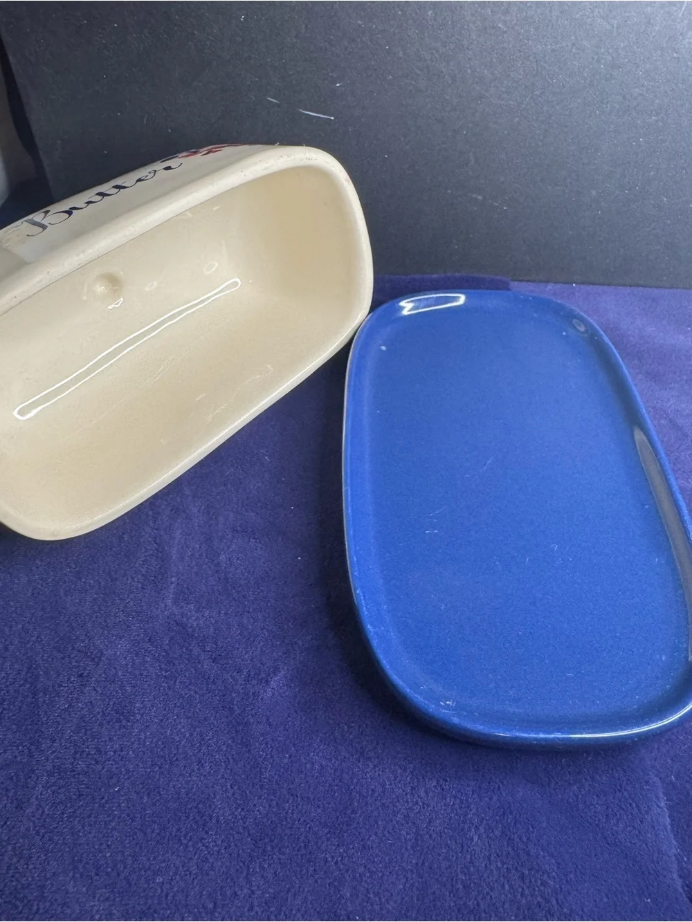 Home Essentials Floral Ceramic Butter Dish Cottagecore